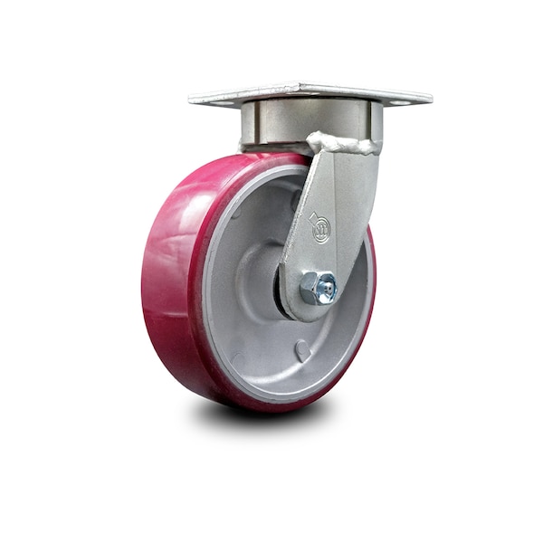 Service Caster 6 Inch Kingpinless Poly on Aluminum Wheel Swivel Top Plate Caster SCC-KP30S620-PAR - main